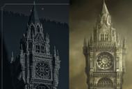 One of Yarnham's many clocktowers remade in Minecraft (Image via u/Parking_Price6980/Reddit)